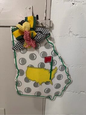 Masters Inspired Golf Door Hanger — Augusta Golf Decor